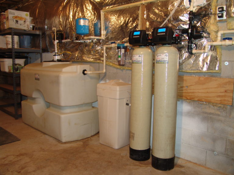 Water Storage Tanks, Constant Water Pressure System, A Whole House Sediment Filter, Water Softener And Brine Tank, Iron And Sulfur Breaker