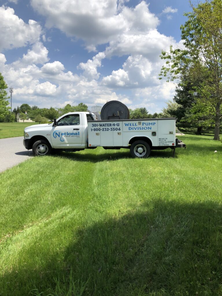 National Water Service’s Featured Water Treatment Services in Maryland 1 Pump Truck