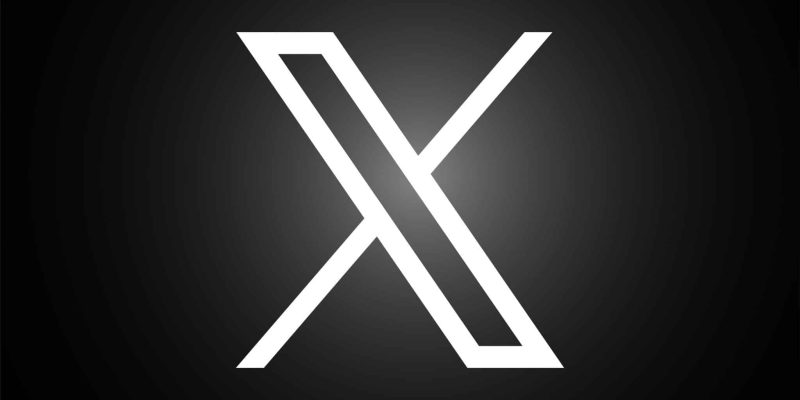 Twitter App New Logo X On Black Background Vector