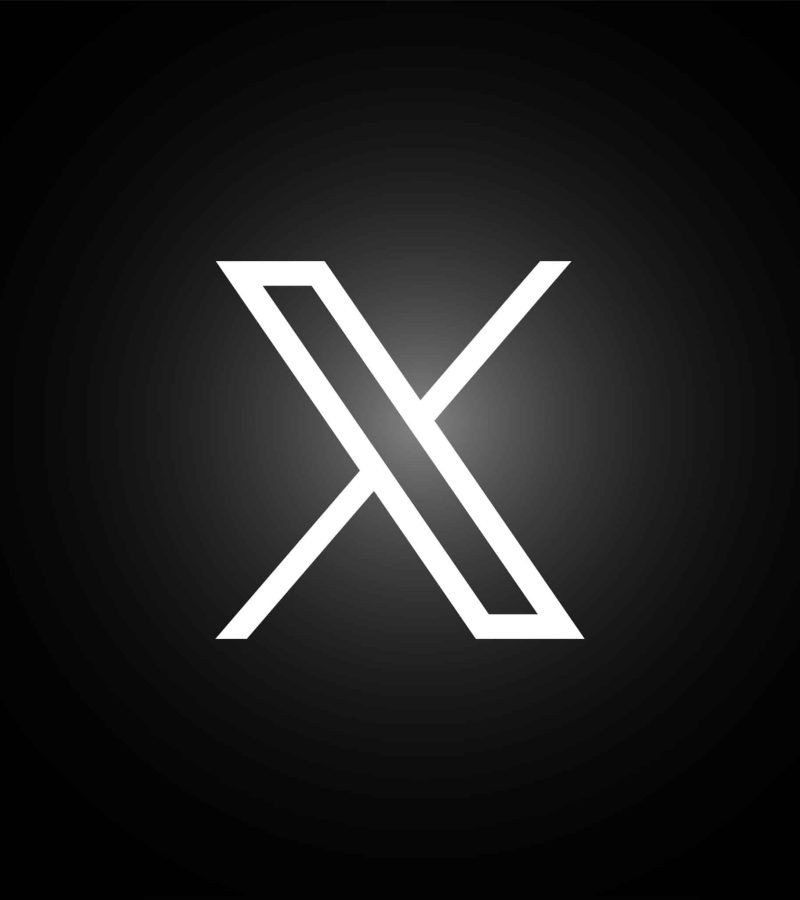 Twitter App New Logo X On Black Background Vector